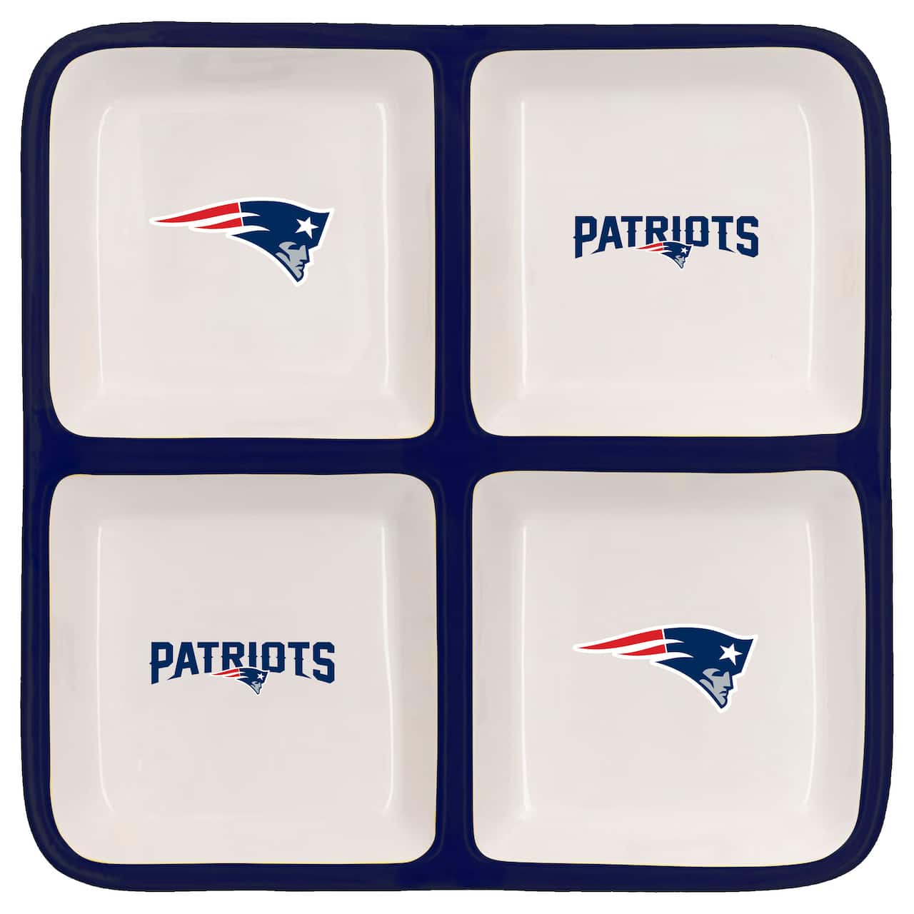 The Memory Company NFL 4 Section Square Ceramic Tray